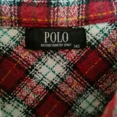 POLO ボタンシャツ　140cmの画像
