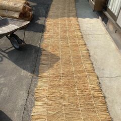 【第一段】菰(こも)　わらこも　筵(むしろ)　ムシロ　藁　農具　　古民家　昭和レトロ　ござの画像