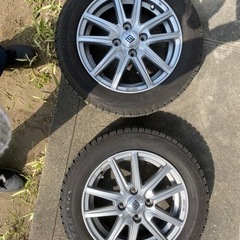 スタッドレスタイヤVRX 5ミリ155/65R14アルミ付き