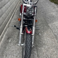 2007年式ソフテイルFXSTC FP3CWマフラーS&Sエアクリサドルバッグの画像