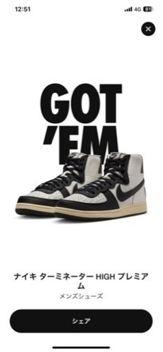 NIKE terminator high 27cm、26cm