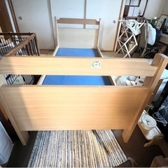 高さを2段階調整できるベッド