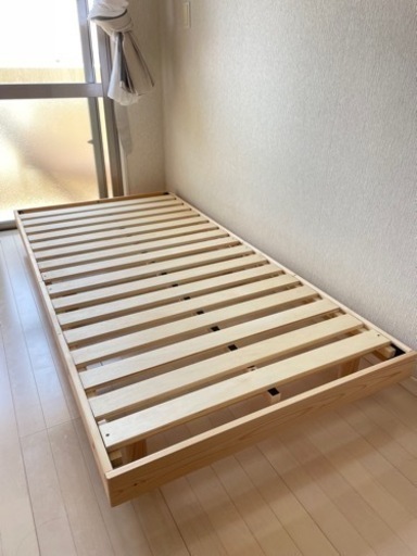 すのこベッドフレーム　高さ調節可