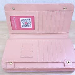 【おみせっち】未使用 ラウンドファスナー長財布 パープルの画像