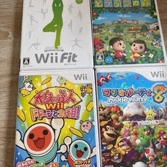 wii本体 ソフト4本　wiiFITの画像