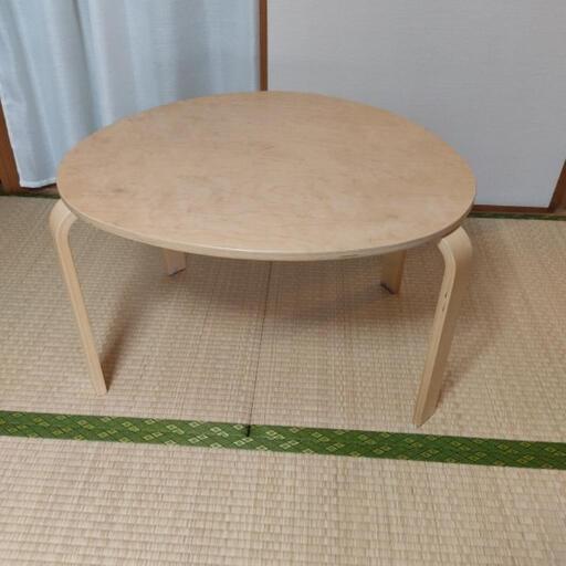 値下げしました【処分】ローテーブル／ナチュラルカラー／72×63高さ45.5