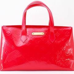 ヴィトン ヴェルニ ウィルシャーPM ハンドバッグ レッド