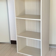 カラーボックス　ホワイト木目調