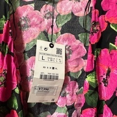 ザラ　花柄　ブラウスの画像