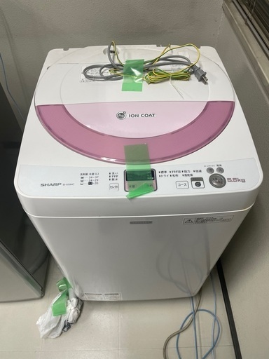 シャープ　洗濯機（9年使用、標準容量5.5kg、綺麗）