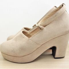 【No.31】MAJESTIC LEGON ストラップ付パンプス ベージュ L(約24.0～25.0cm)の画像