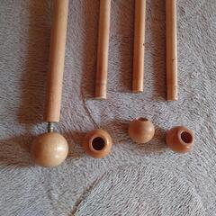 のれん棒（木製）の画像
