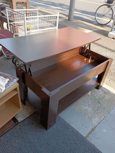 昇降式ローテーブル　サイズ（約）幅98㎝×奥50cm×高44㎝　　■近隣配送無料 買取GO‼　栄和店