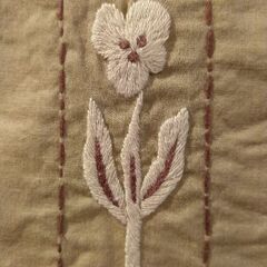 ベトナム雑貨　ハンドメイド刺繍　コットンストールの画像