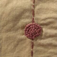 ベトナム雑貨　ハンドメイド刺繍　コットンストールの画像