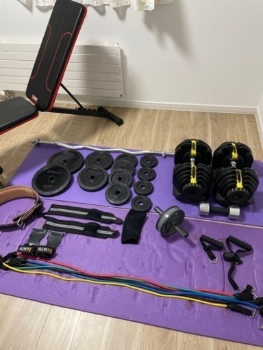 バラ売り開始　可変式ダンベル含むホームジムセット　筋トレ