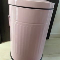 スチール　ゴミ箱　12L ピンク