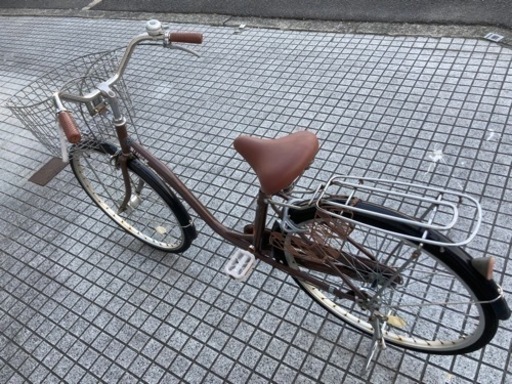 【26インチ自転車】LEDオートライト付　変速なし　鍵新品❗️スペアキーあり　若林自転車　唐崎店　SALE中❗️