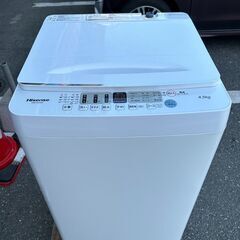 洗濯機 ハイセンス HW-E4504 2021年製 4.5㎏ せ...