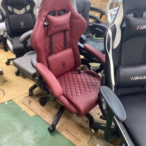 ワインレッド　ゲーミングチェア　新品