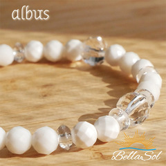 albus（アルバス）ホワイトオニキスの邪気払いブレスレット🌸 BellaSol (ベラソル）の画像