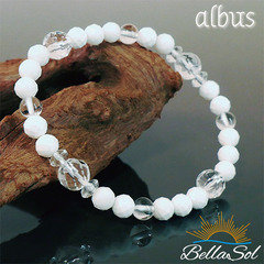 albus（アルバス）ホワイトオニキスの邪気払いブレスレット🌸 BellaSol (ベラソル）の画像