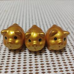 縁起のいい金色のブタさん5セット　お値下げいたしました。