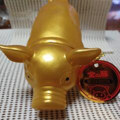 縁起のいい金色のブタさん5セット　お値下げいたしました。の画像