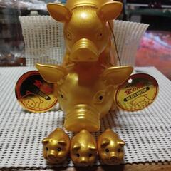 縁起のいい金色のブタさん5セット　お値下げいたしました。の画像