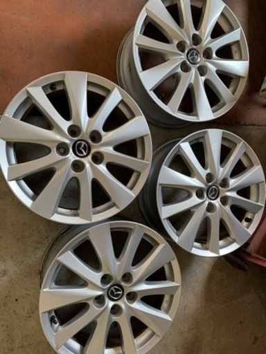 中古 マツダCX-5純正 4本 アルミ ホイール 17インチ 17×7J PCD114.3 5穴 +50 CX-5等