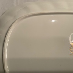 【ナルミ】オーバルプラター　ミラノ　金縁大皿の画像