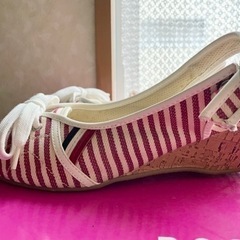 新品同様　ボーダーサンダル　23．5センチの画像