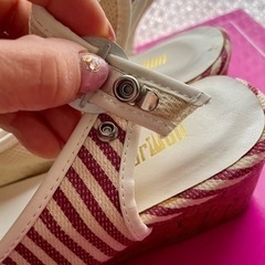 新品同様　ボーダーサンダル　23．5センチの画像