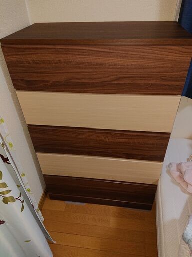 【お引渡し決まりました】5段衣装タンス 美品 おしゃれ 特記事項必読