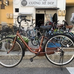 💯💯　ママチャリ　２６インチ　ライト　付き　カギ　付き　配達可能　茶色