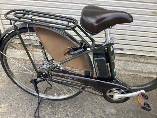 20 ブリヂストン最新機種電動自転車FRONTIA26インチカーキ色アルミ