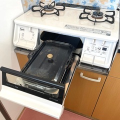 パロマ ガスコンロ 新エブリシェフ 都市ガス ラクック・グランとホース付きの画像