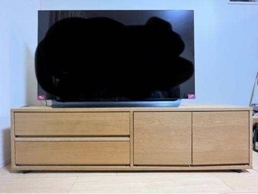 無印良品　スタッキンズキャビネット　オーク材　幅162.5cm