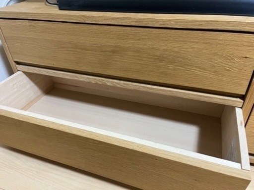 無印良品　スタッキンズキャビネット　オーク材　幅162.5cm