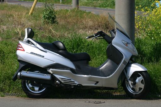 埼玉発345】SUZUKI スカイウェイブ250 CJ42A "キャブスカ" 自賠責保険付-シルバー