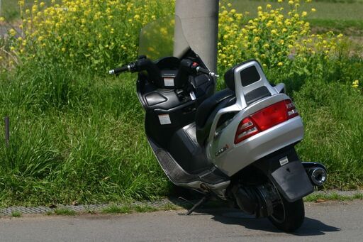 埼玉発345】SUZUKI スカイウェイブ250 CJ42A "キャブスカ" 自賠責保険付-シルバー