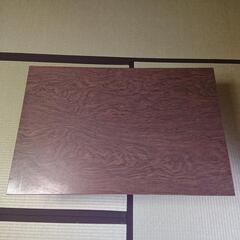 【昭和レトロ/1950年代物/当時物】ちゃぶ台 折り畳み ローテーブル 茶色 焦げ茶色 大きい 大きいめの画像