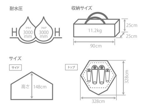 最終値下げ DOD キノコテント ライトカーキ