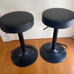 平日午前中に受取可能な方限定で¥0 バーカウンター　チェア　2脚セット　伸縮可能の画像