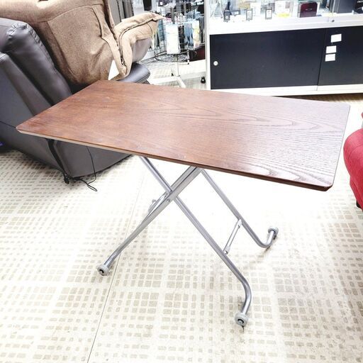 12/10ニトリ リフティングテーブル CT LIFT3 0155L ブラウン 昇降台 家具