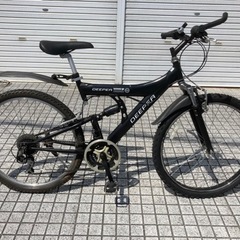 【26インチマウンテンバイク】3x6段変速　センターサスペンション付　前タイヤ新品❗️若林自転車　唐崎店　SALE中❗️