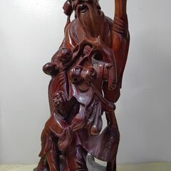 ”おしゃれな木彫り仙人 寿老人(大型) ”
