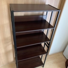 美品　収納棚　シェルフ　ダークブラウンの画像