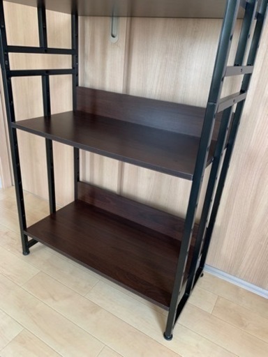 美品　収納棚　シェルフ　ダークブラウン