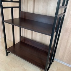 美品　収納棚　シェルフ　ダークブラウンの画像